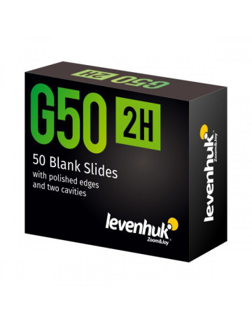 Levenhuk G50 2H Double Cavity Blank Slides 50 pcs
